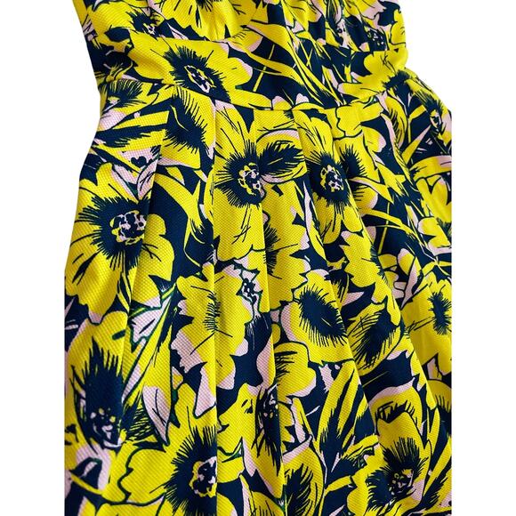 J. Crew Tailored Pleated Floral Pique Fit & Flare Dress‎ Size 8 Petite - Picture 5 of 10